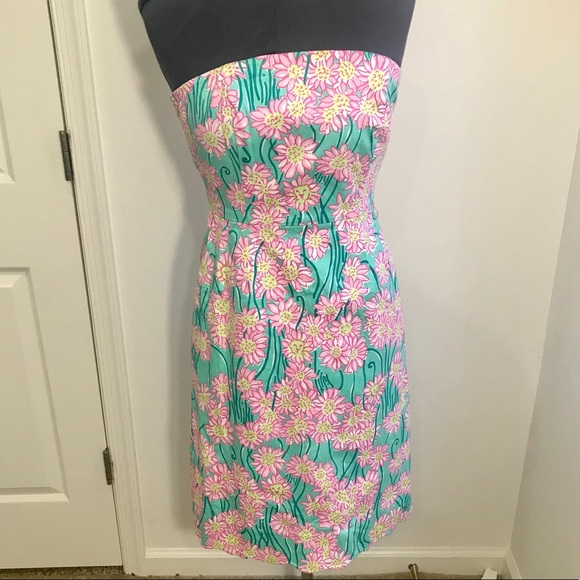 Lilly Pulitzer Dresses & Skirts - LILLY PULITZER Strapless Floral Dress - Size 0